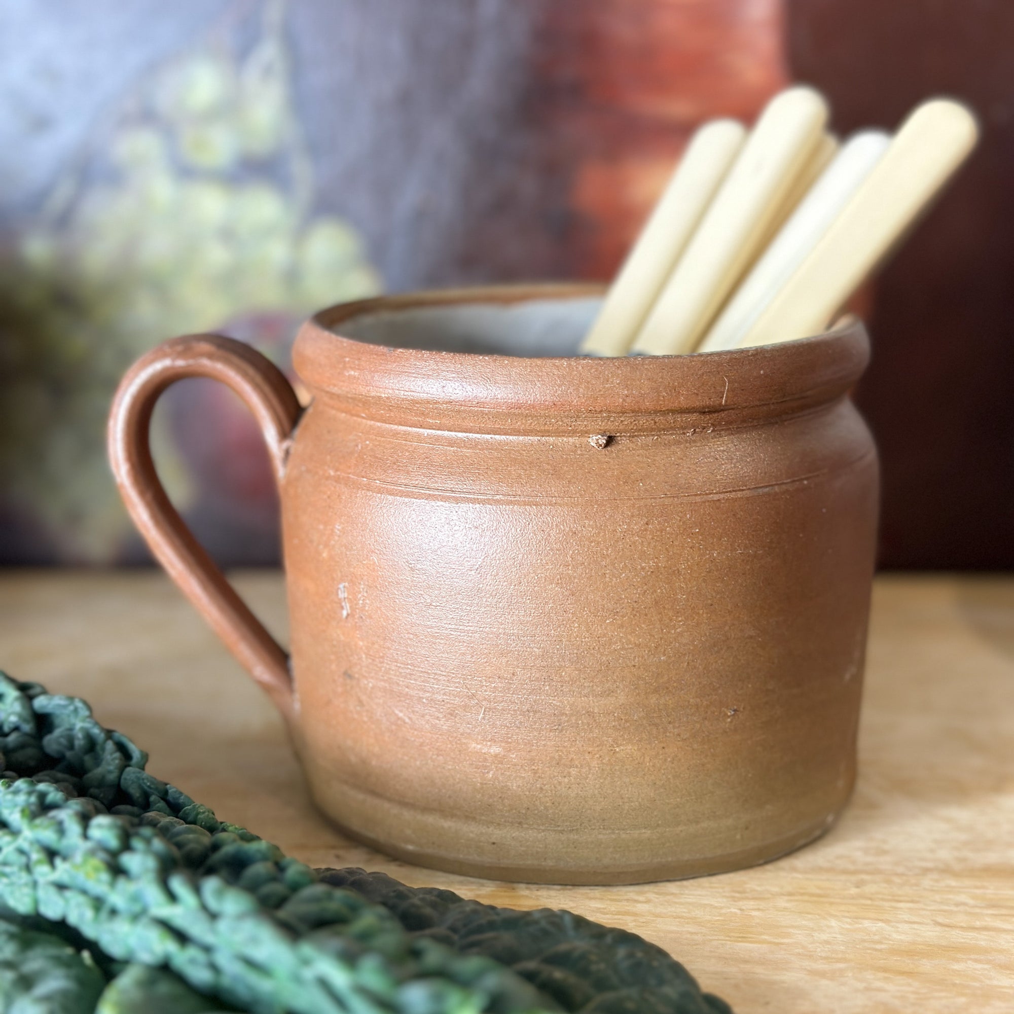 Rustic French confit pot