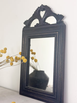 Black wooden vintage mirror