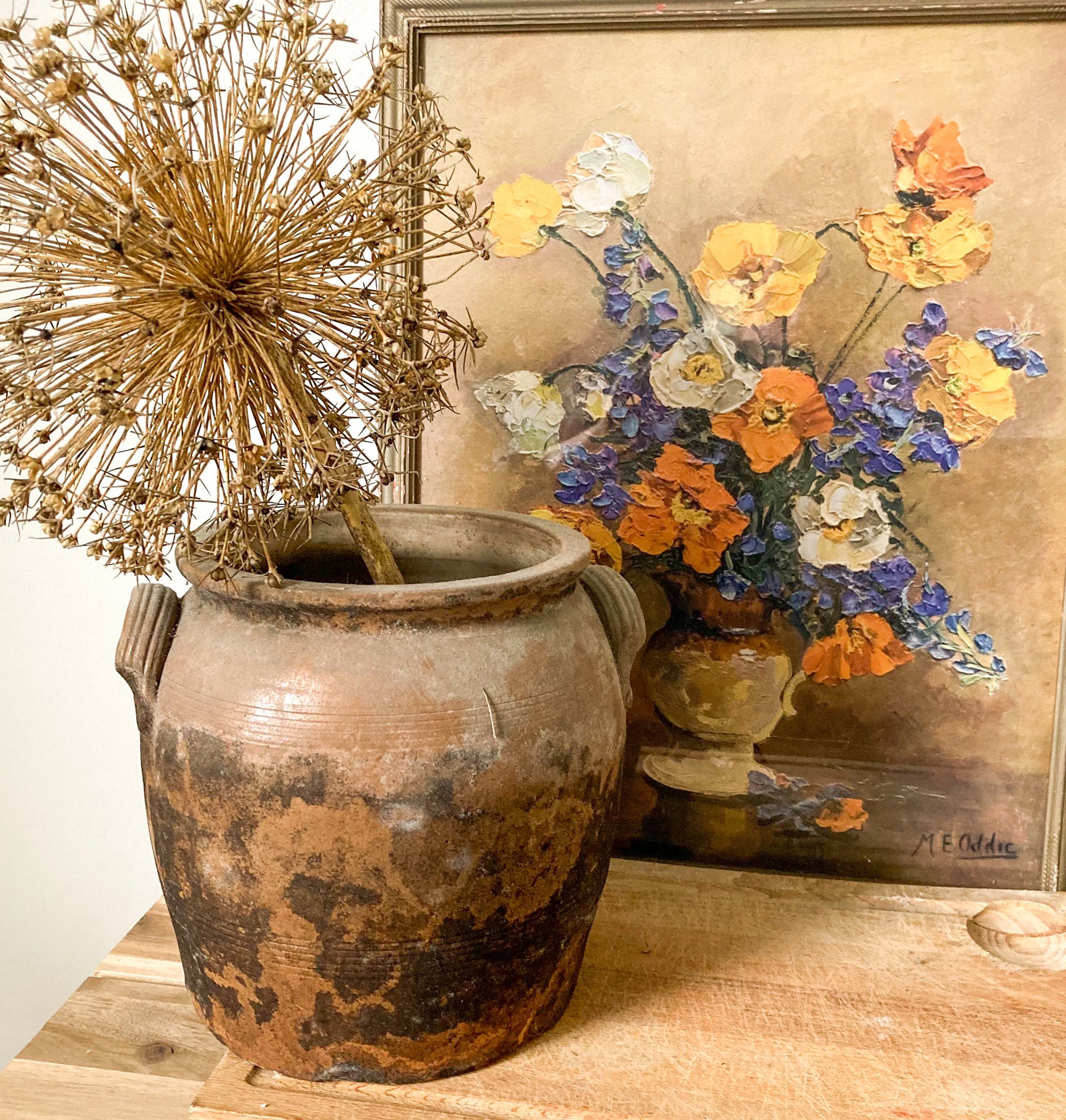 Using flowers and foliage to style your vintage homewares