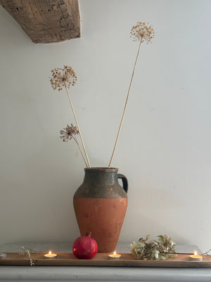 Large vintage Turkish terracotta olive pot