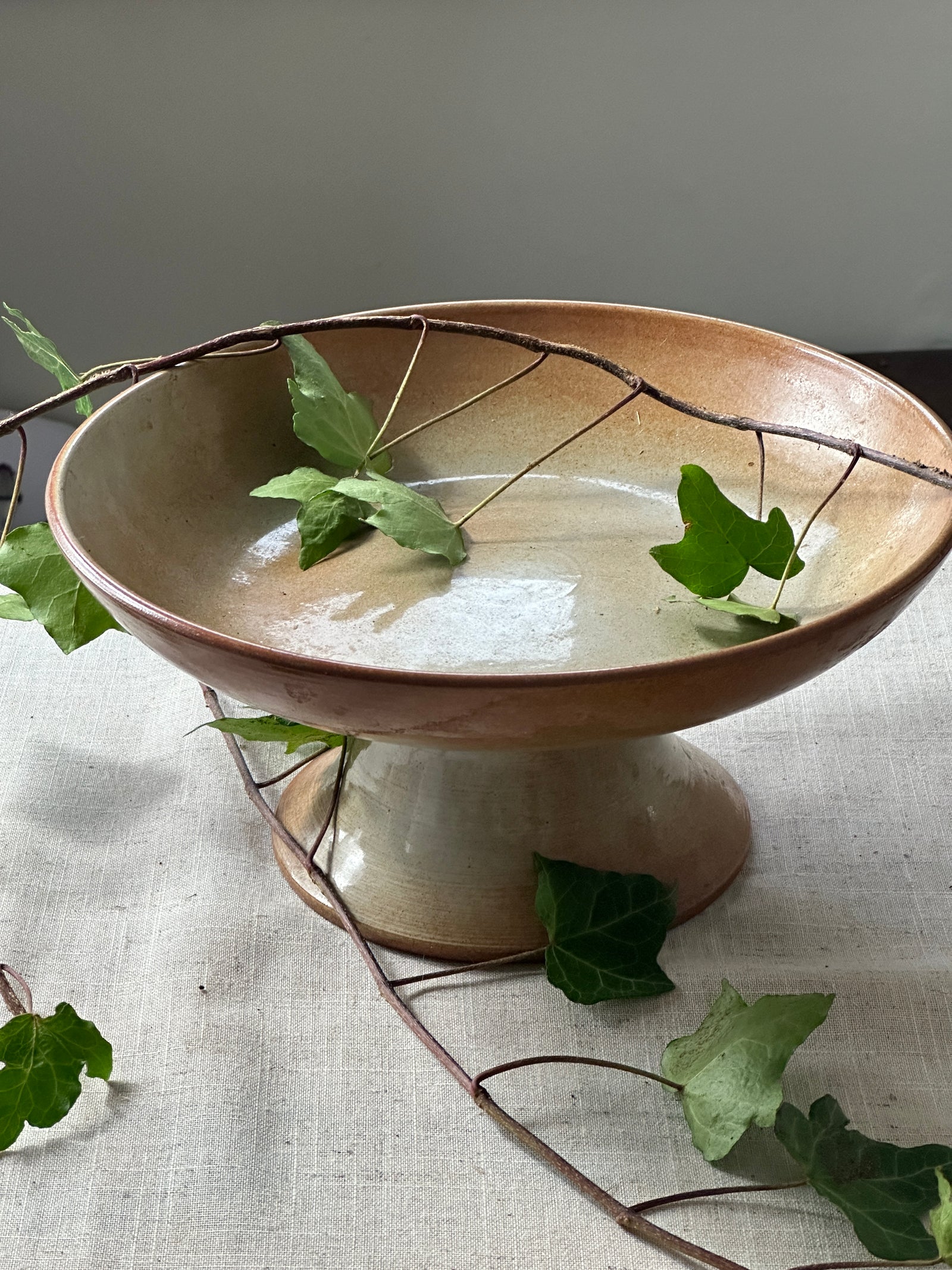 French earthenware cake stand