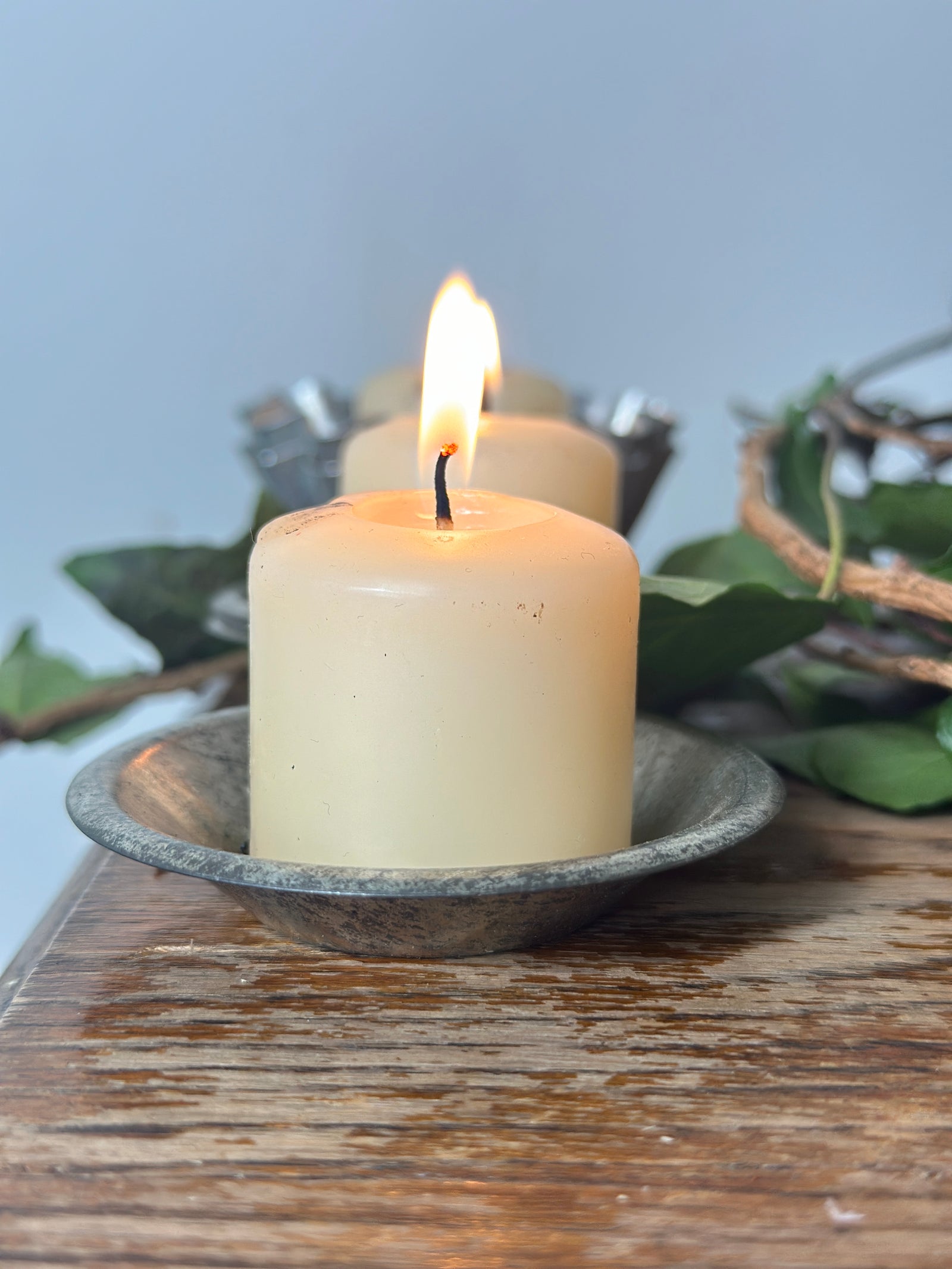 Set of French vintage metal mini pastry cases