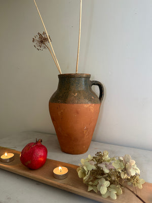 Large vintage Turkish terracotta olive pot