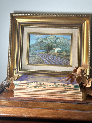 Miniature painting French lavender fields