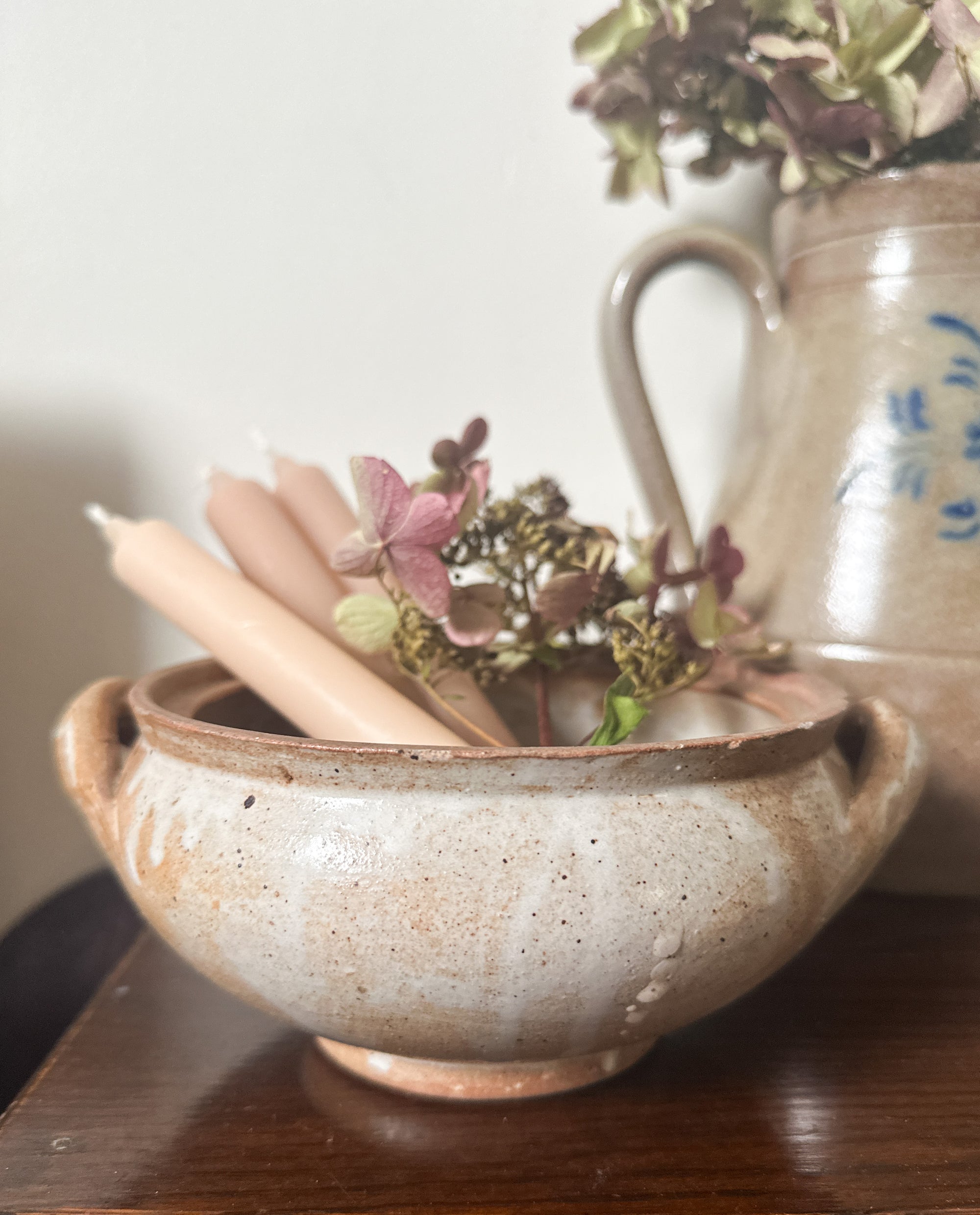 Vintage French glazed earthenware bowl