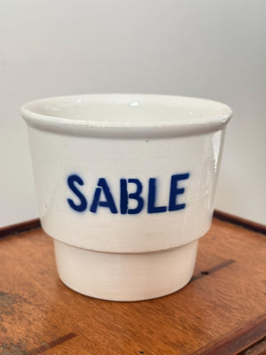 Vintage French "Sable" ceramic pot