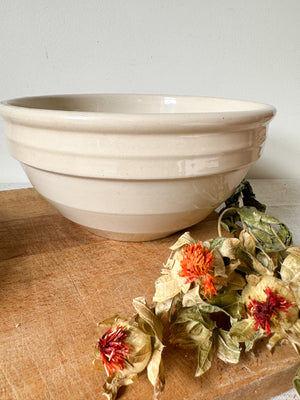 Cream glazed kitchen mixing bowl