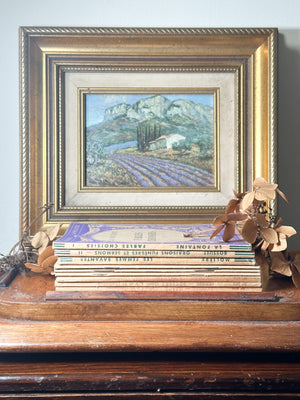 Miniature painting French lavender fields