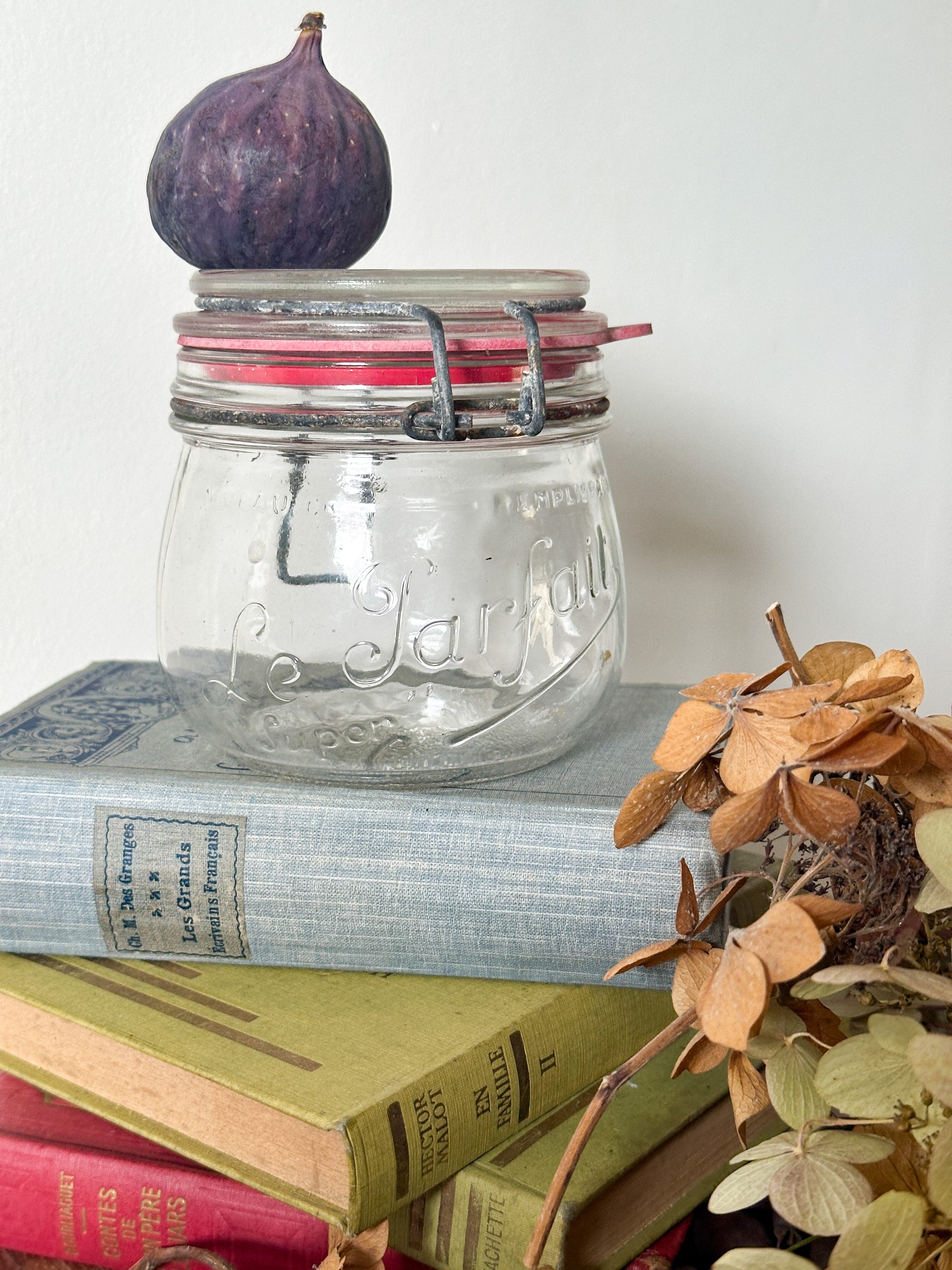 Clear French Le Parfait glass jar