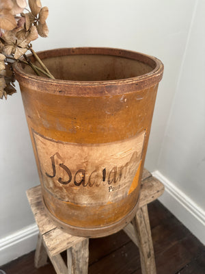 Vintage French "poudre" cylindrical powder box