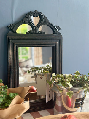 Black wooden vintage mirror