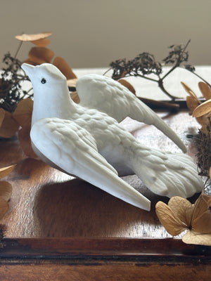 Limoges French bisque porcelain dove