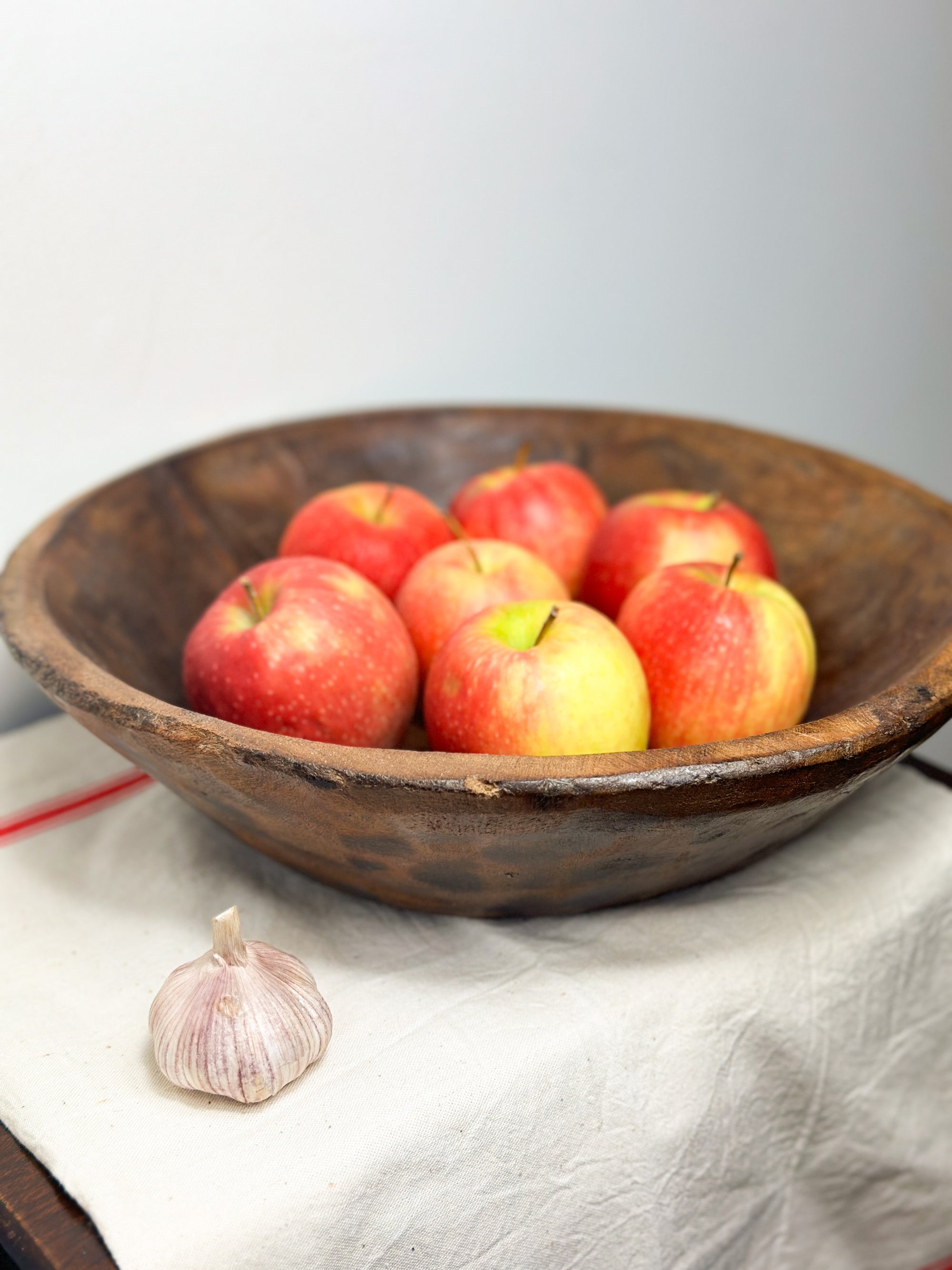 Rustic Parat Wooden Fruit Bowl