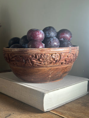 Wooden decorative bowl