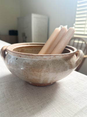 Vintage French glazed earthenware bowl