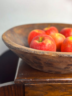 Rustic Parat Wooden Fruit Bowl