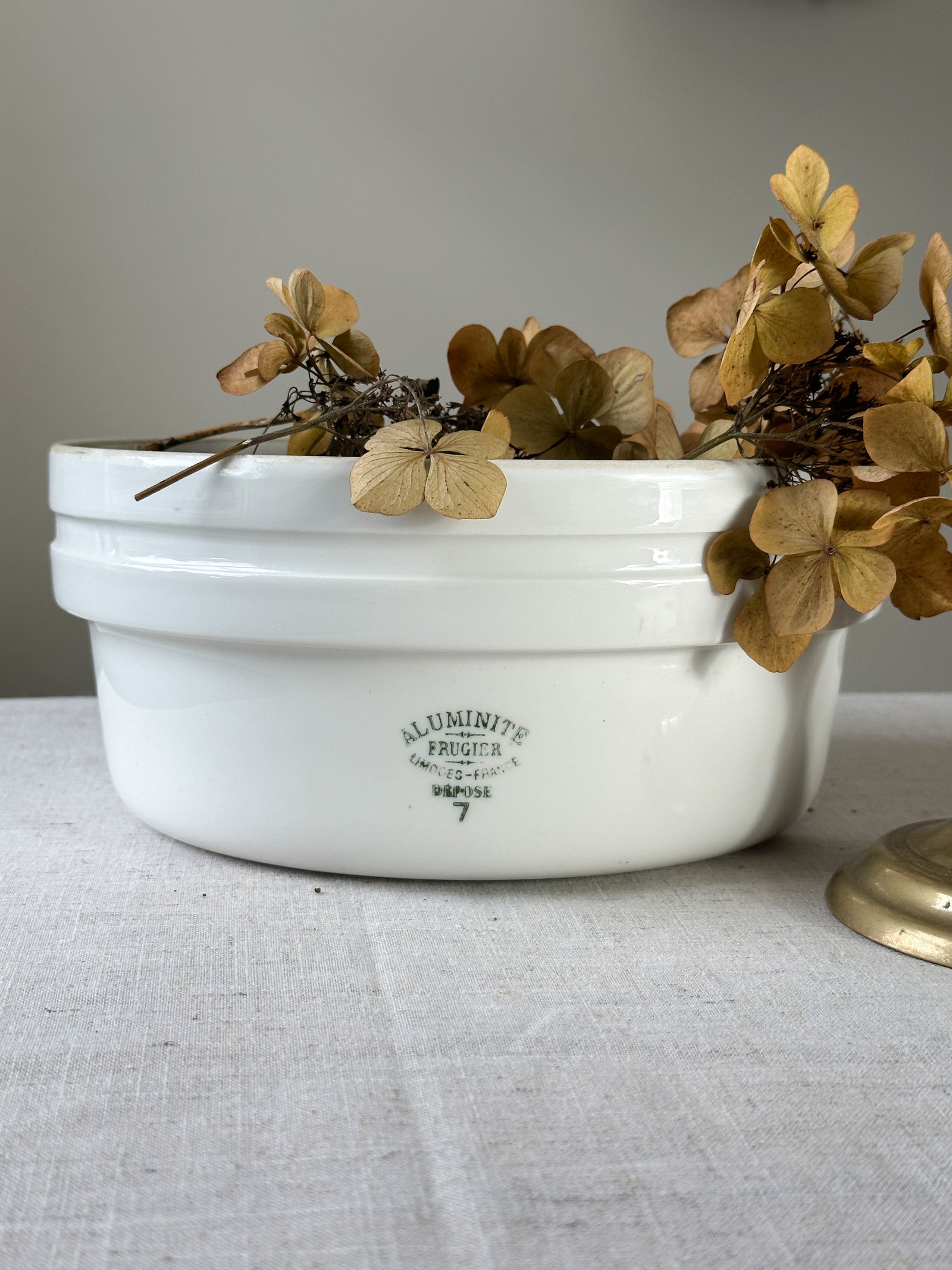 French Limoges Frugier Aluminite porcelain serving bowl