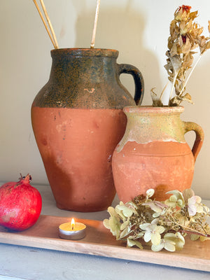 Large vintage Turkish terracotta olive pot