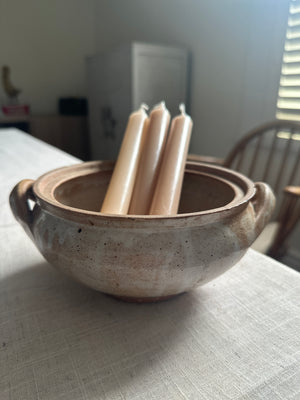 Vintage French glazed earthenware bowl