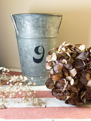 Galvanised zinc florist bucket