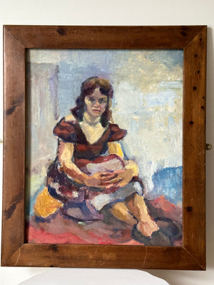 Vintage portrait of a rustic woman