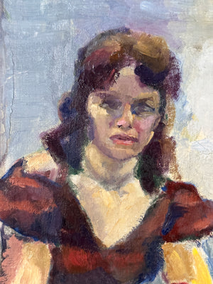Vintage portrait of a rustic woman