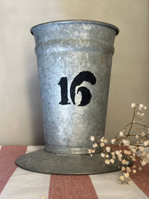 Galvanised zinc florist bucket