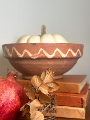 Festive patterned terracotta bowl