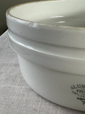 French Limoges Frugier Aluminite porcelain serving bowl