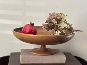 American wood pedestal bowl