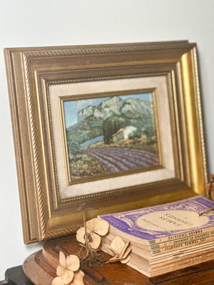 Miniature painting French lavender fields