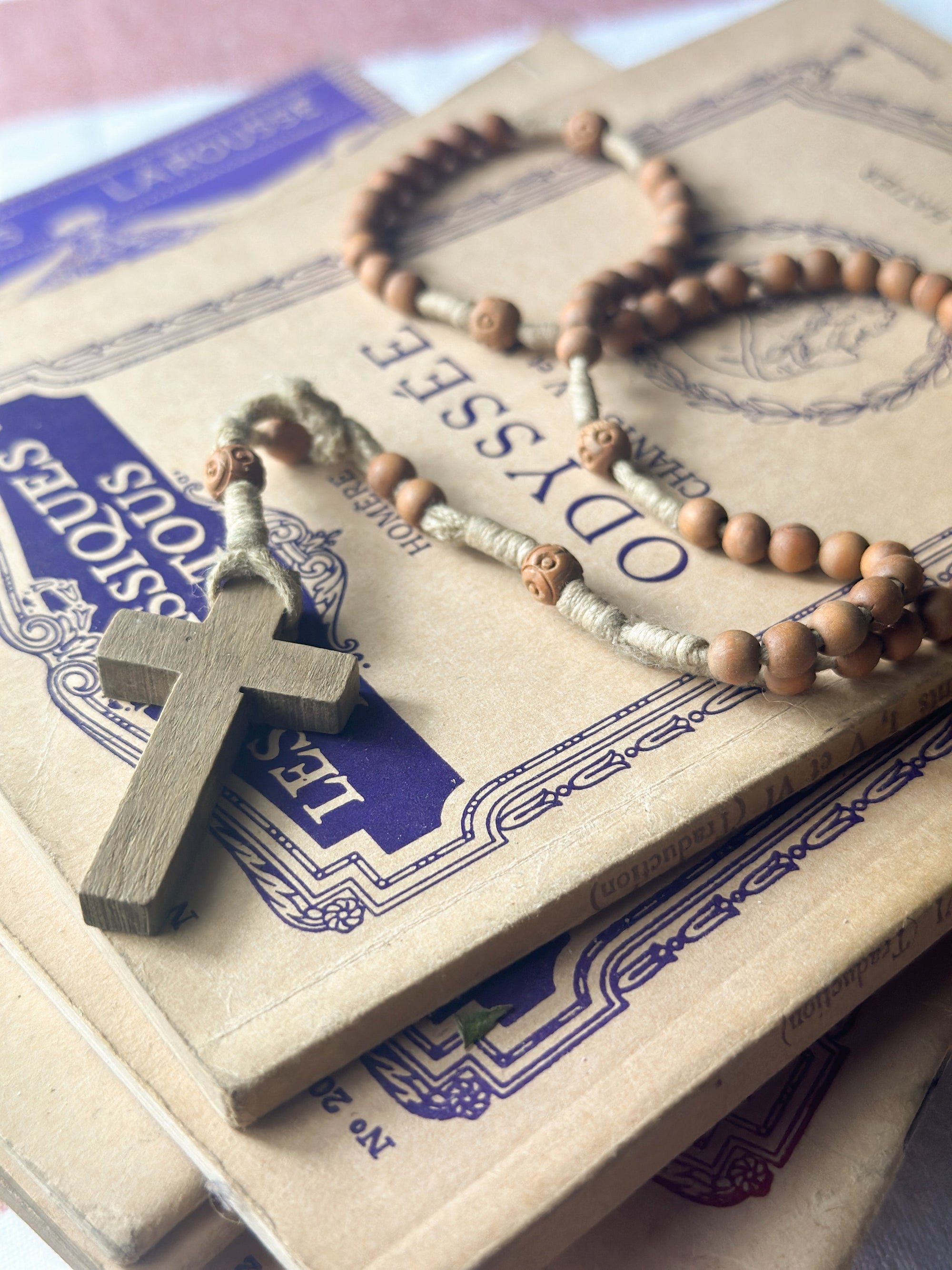 Wooden French rosary beads