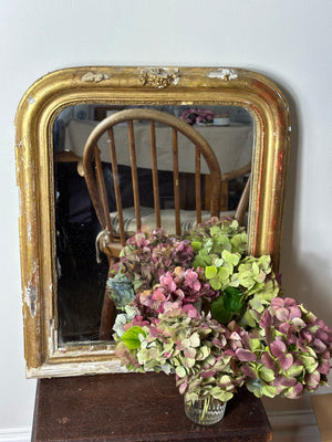 Vintage gilt mirror Louis Philippe shape