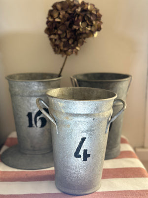 Galvanised zinc florist bucket