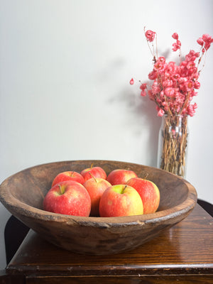 Rustic Parat Wooden Fruit Bowl