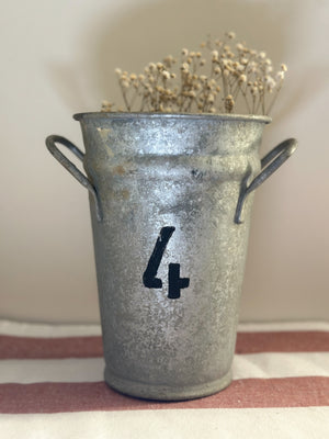 Galvanised zinc florist bucket