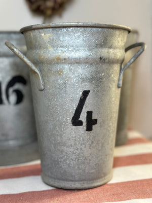 Galvanised zinc florist bucket