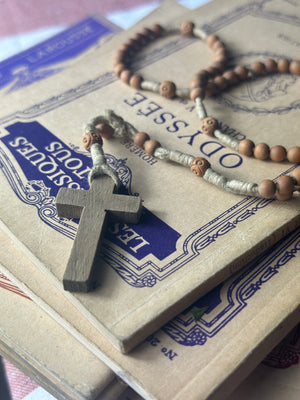 Wooden French rosary beads