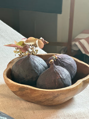 Vintage wooden trinket bowl