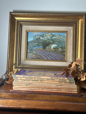 Miniature painting French lavender fields