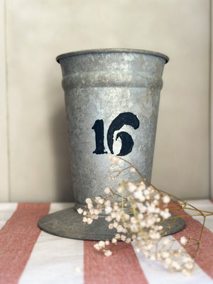 Galvanised zinc florist bucket