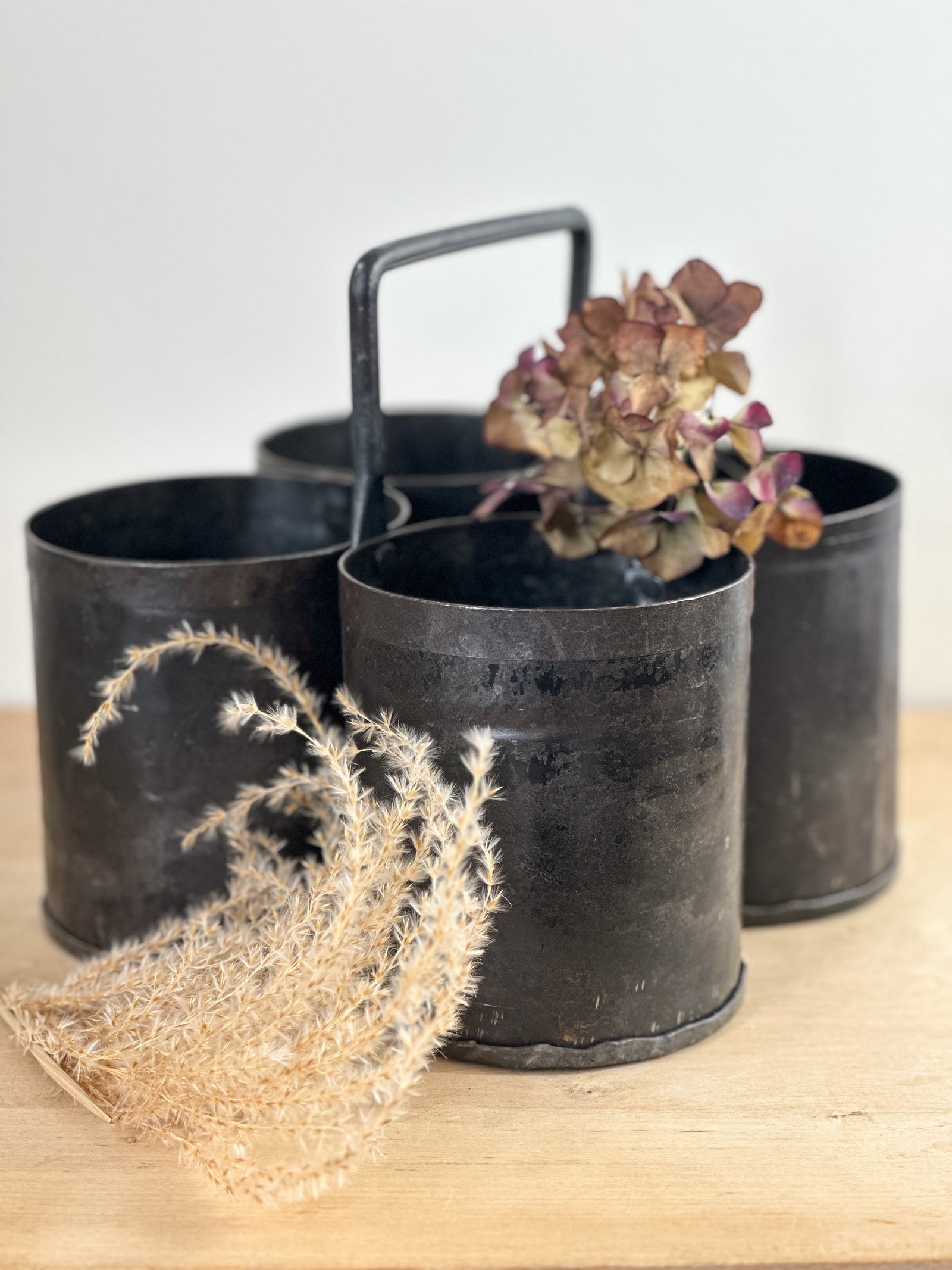 Vintage Indian Thali four pot holder