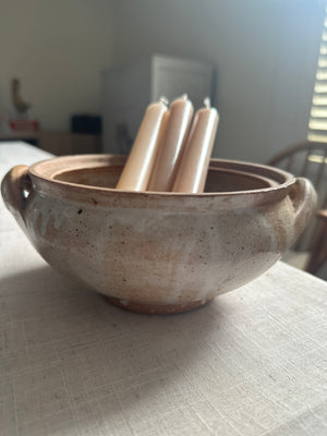 Vintage French glazed earthenware bowl