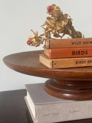 Wooden pedestal bowl