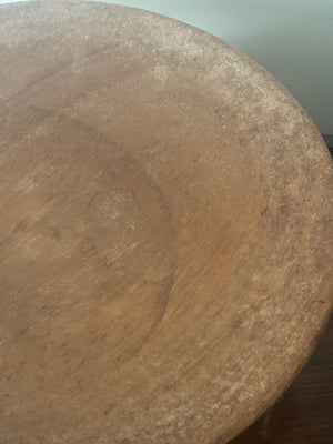 Wooden pedestal bowl