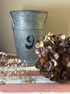 Galvanised zinc florist bucket