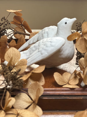 Limoges French bisque porcelain dove