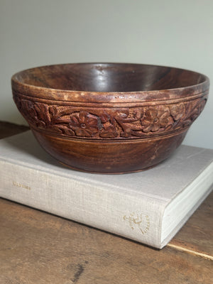 Wooden decorative bowl