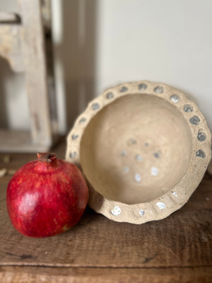 Vintage Indian papier mache bowl