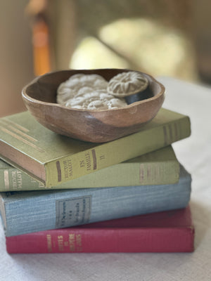 Vintage wooden trinket bowl